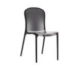 krzesło Vic - transparentne, czarne - wypozyczalnia krzesel
