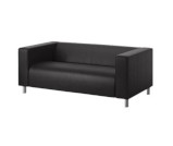 sofa Line 3os - czarna - wynajem mebli cateringowych